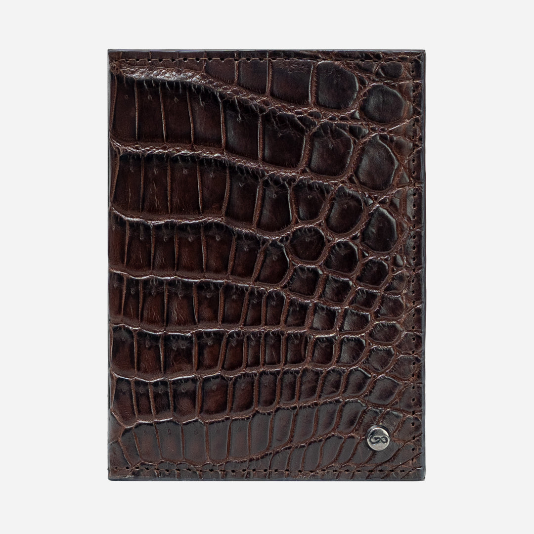 Funda Pasaporte "Il commendatore" Billionaire Croc Brown
