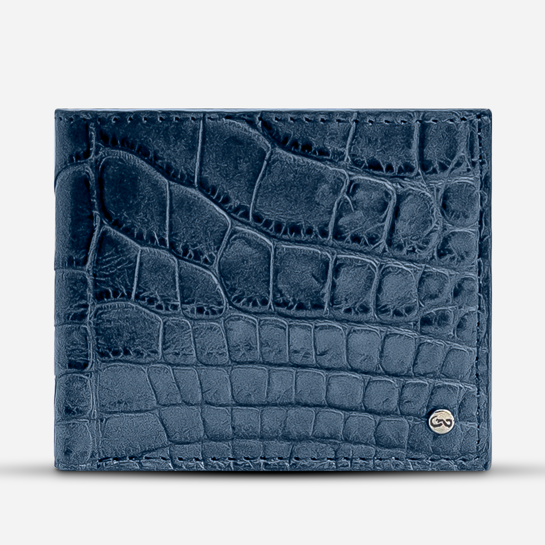 Cartera "The Grid" - Billionaire Croc Navy Blue