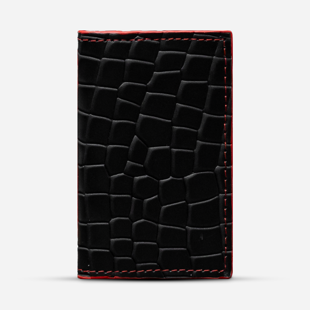 Tarjetero Vertical "Huracán" Faux Crocodile