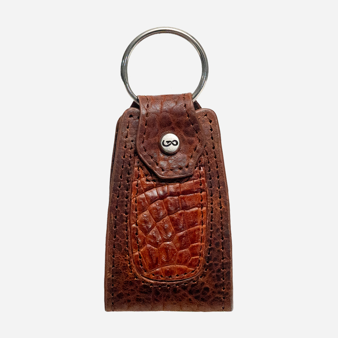 Llavero "The Shield" - Billionaire Croc Cognac Flame