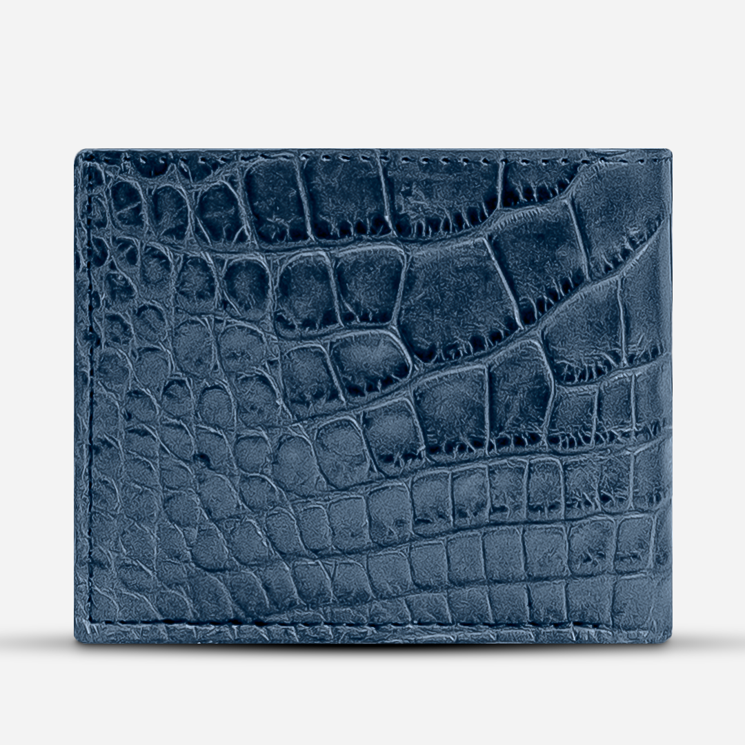 Cartera "The Grid" - Billionaire Croc Navy Blue