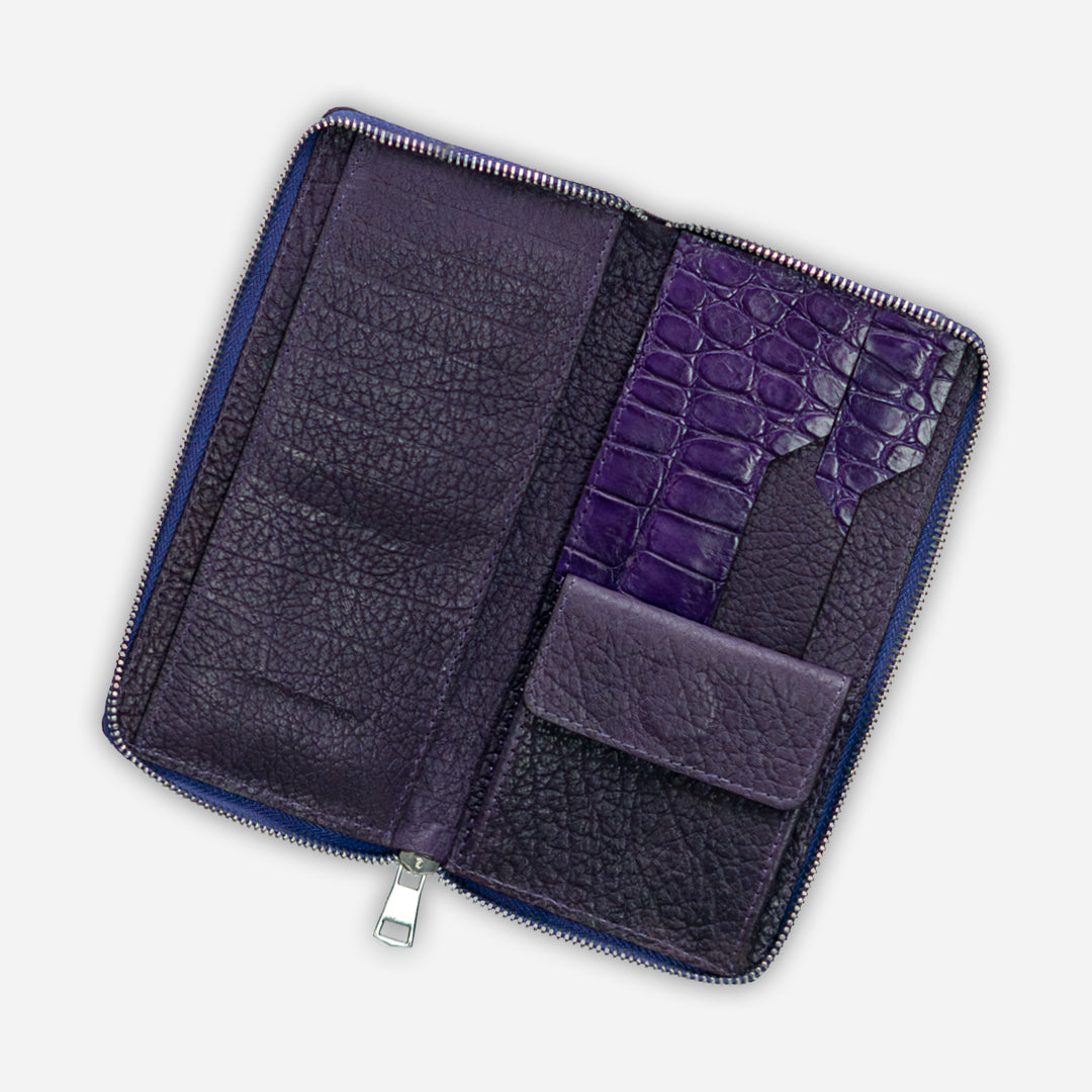 Cartera Larga "The Glam" Billionaire Croc Purple