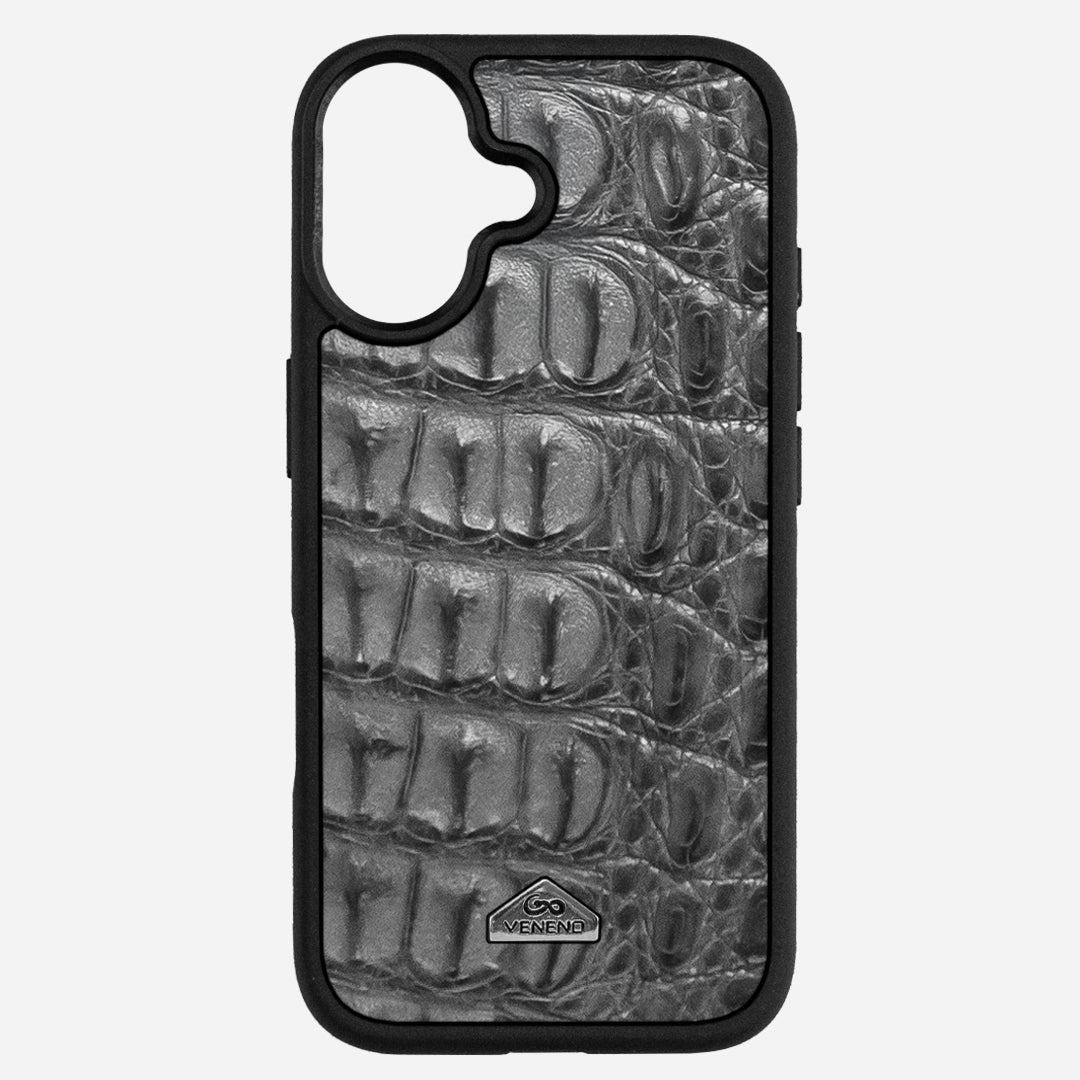 Funda iPhone 17 Billionaire Croc Gray