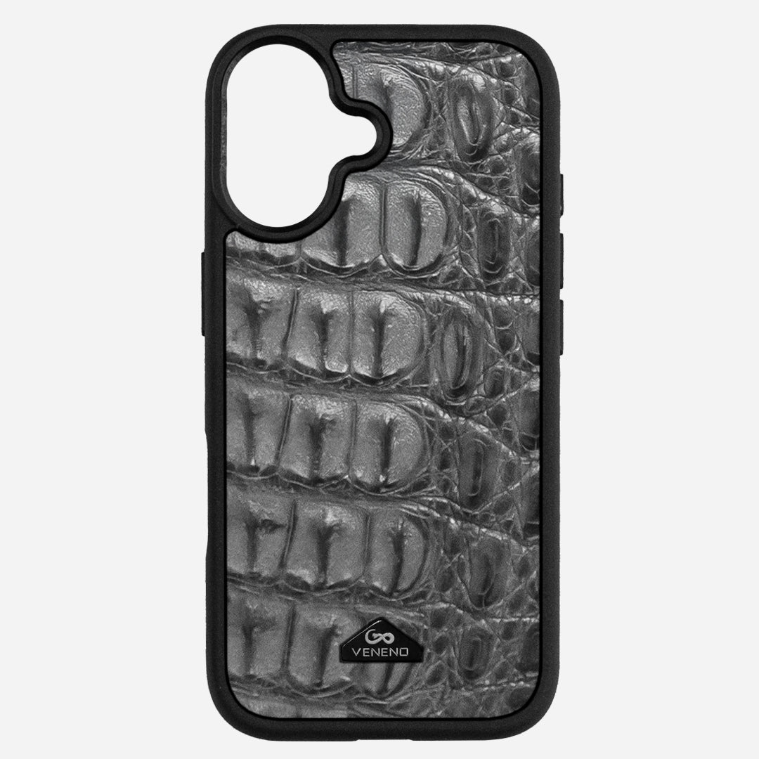 Funda iPhone 17 Billionaire Croc Gray