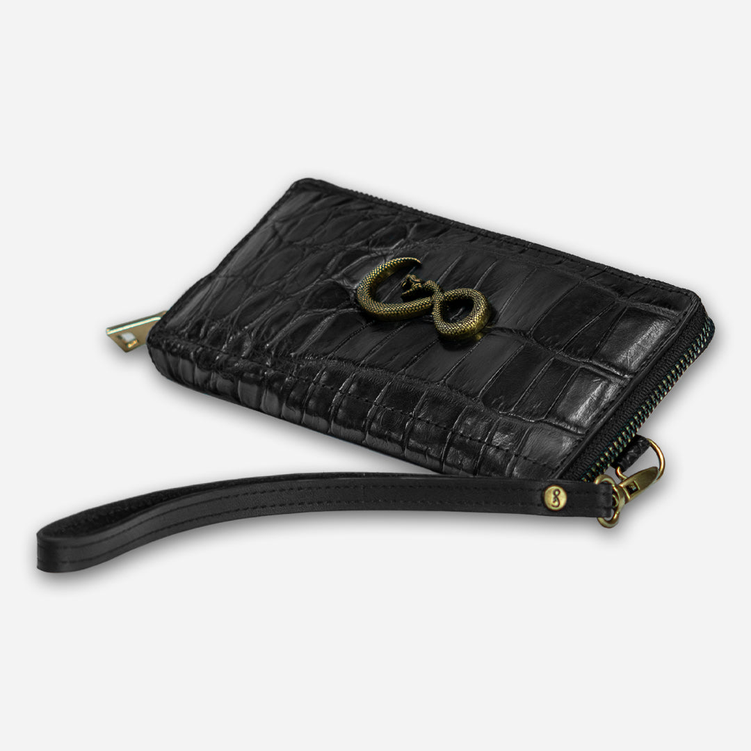 Cartera Larga "The Glam" Billionaire Croc Black