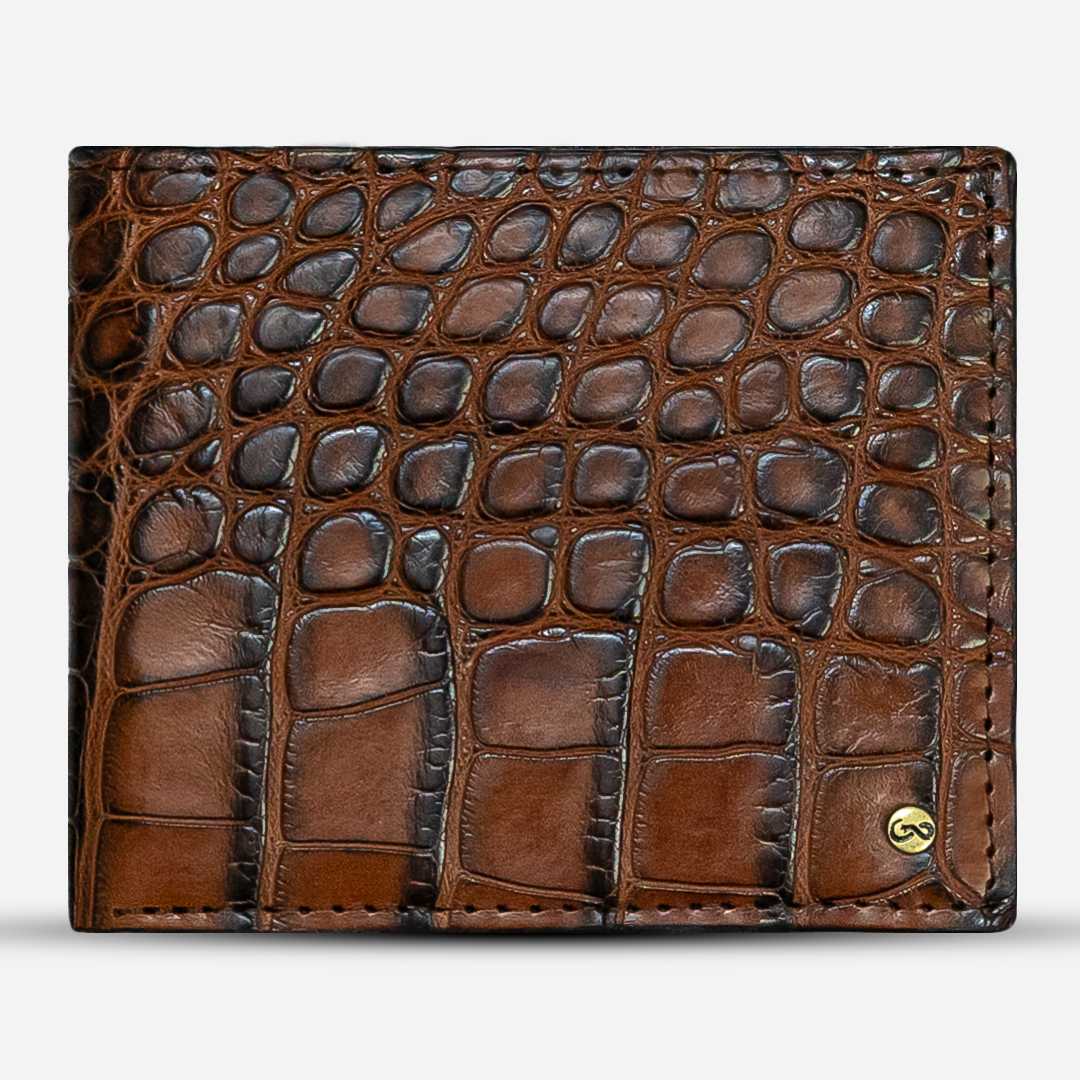Cartera Grande "The Ambassador" - Billionaire Croc Cognac