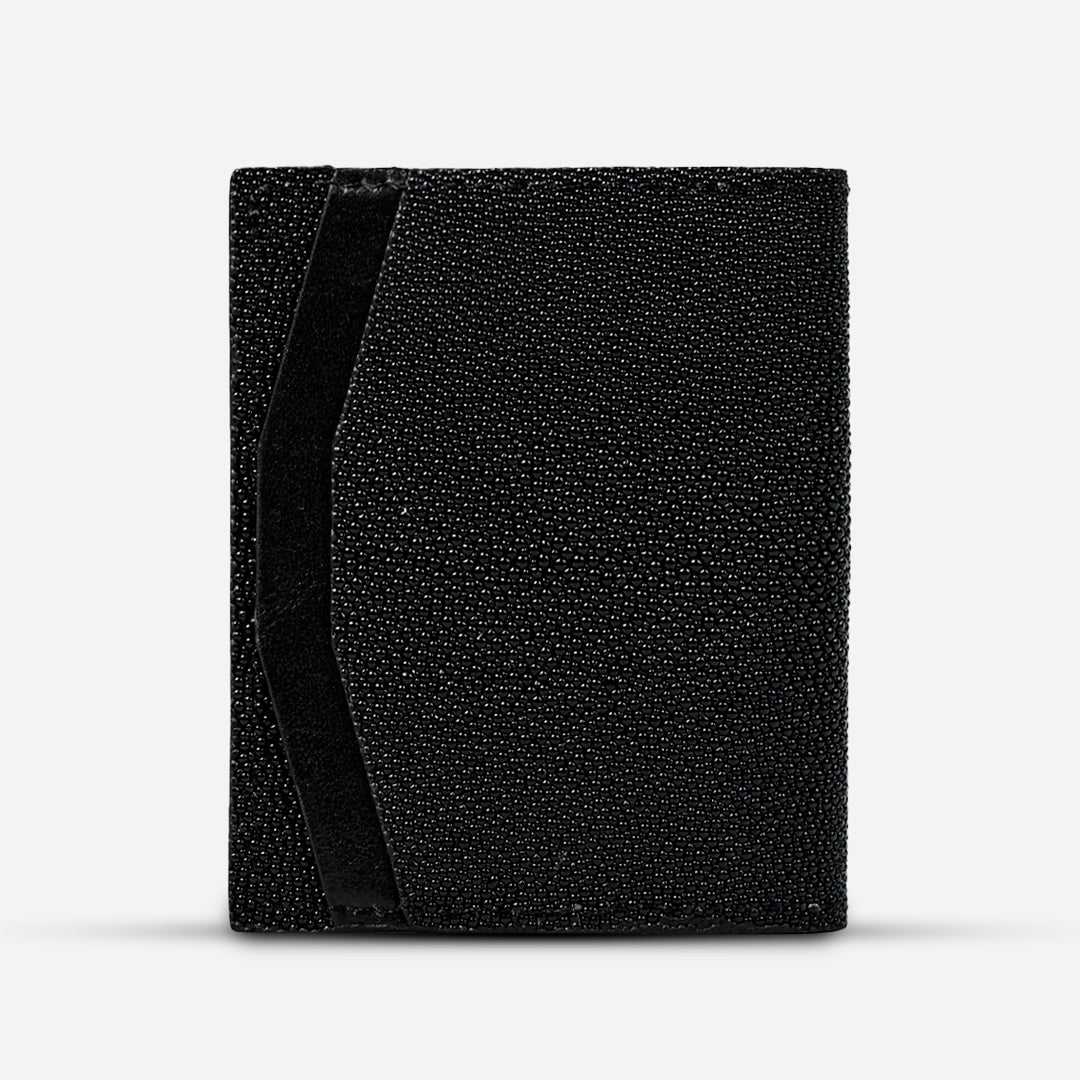 Cartera Compacta "The TIE" Stingray Black