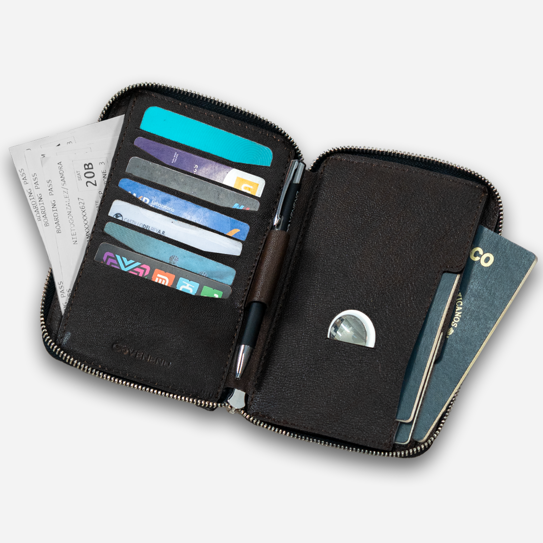 Funda Pasaporte Familiar "Il Protettore" Deep Brown