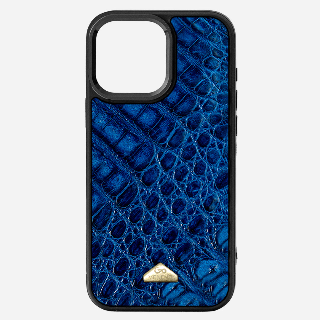 Funda iPhone 16 Pro Max Billionaire Croc Royal Blue