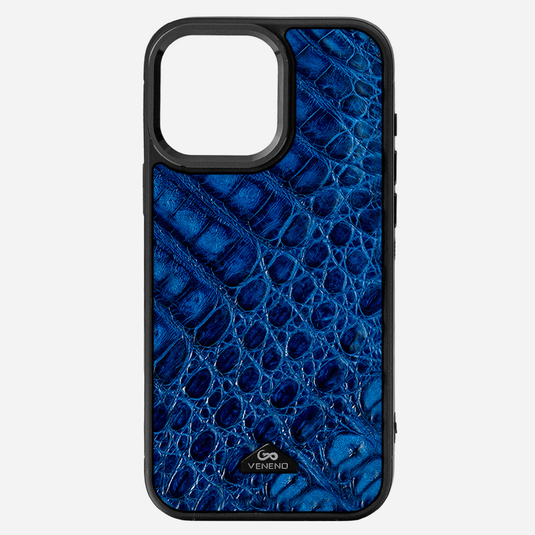 Funda iPhone 16 Pro Max Billionaire Croc Royal Blue
