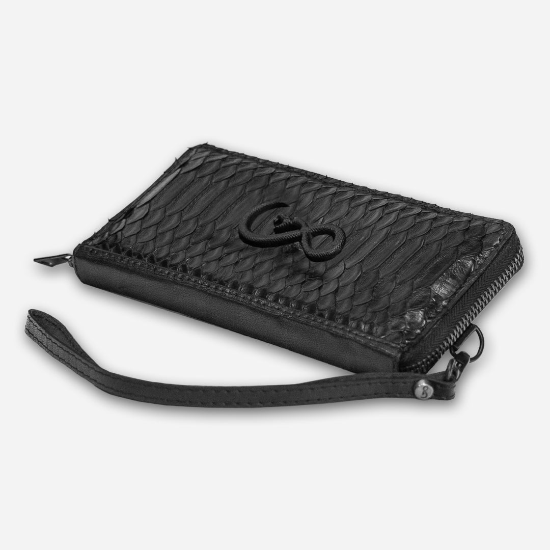 Cartera Larga "The Glam" Python Black