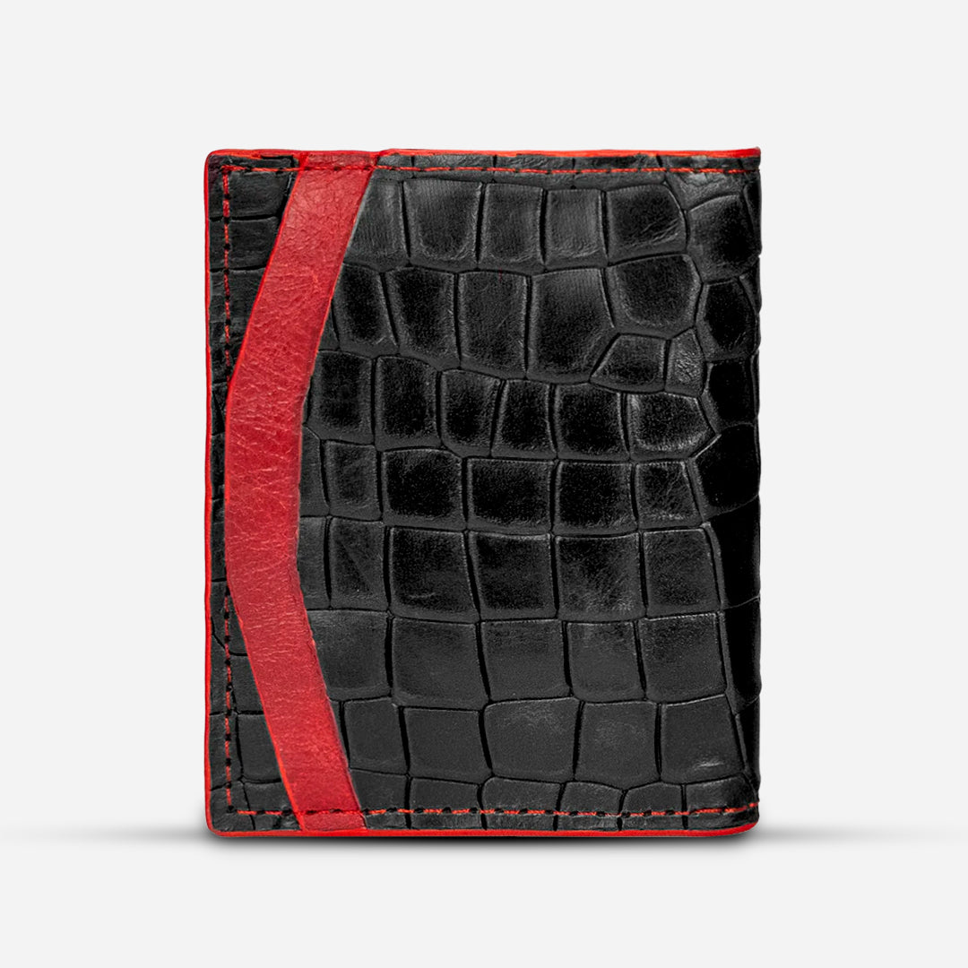 Cartera Compacta "The TIE" Faux Crocodile