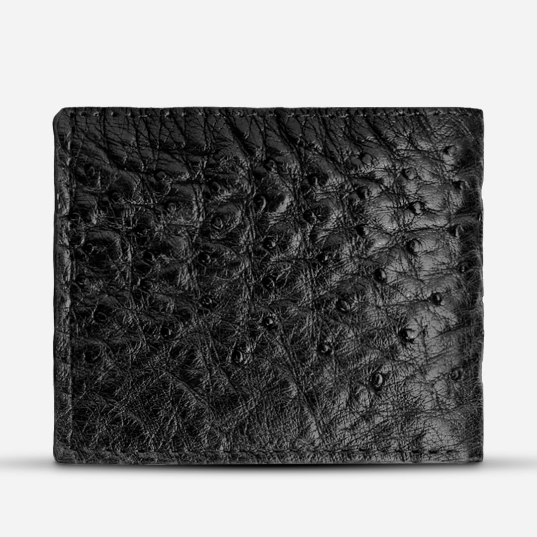 Cartera "The Grid" Ostrich Negro profundo