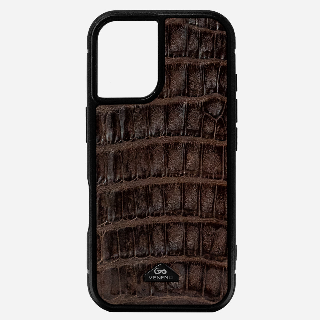 Funda iPhone 16 Billionaire Croc Brown