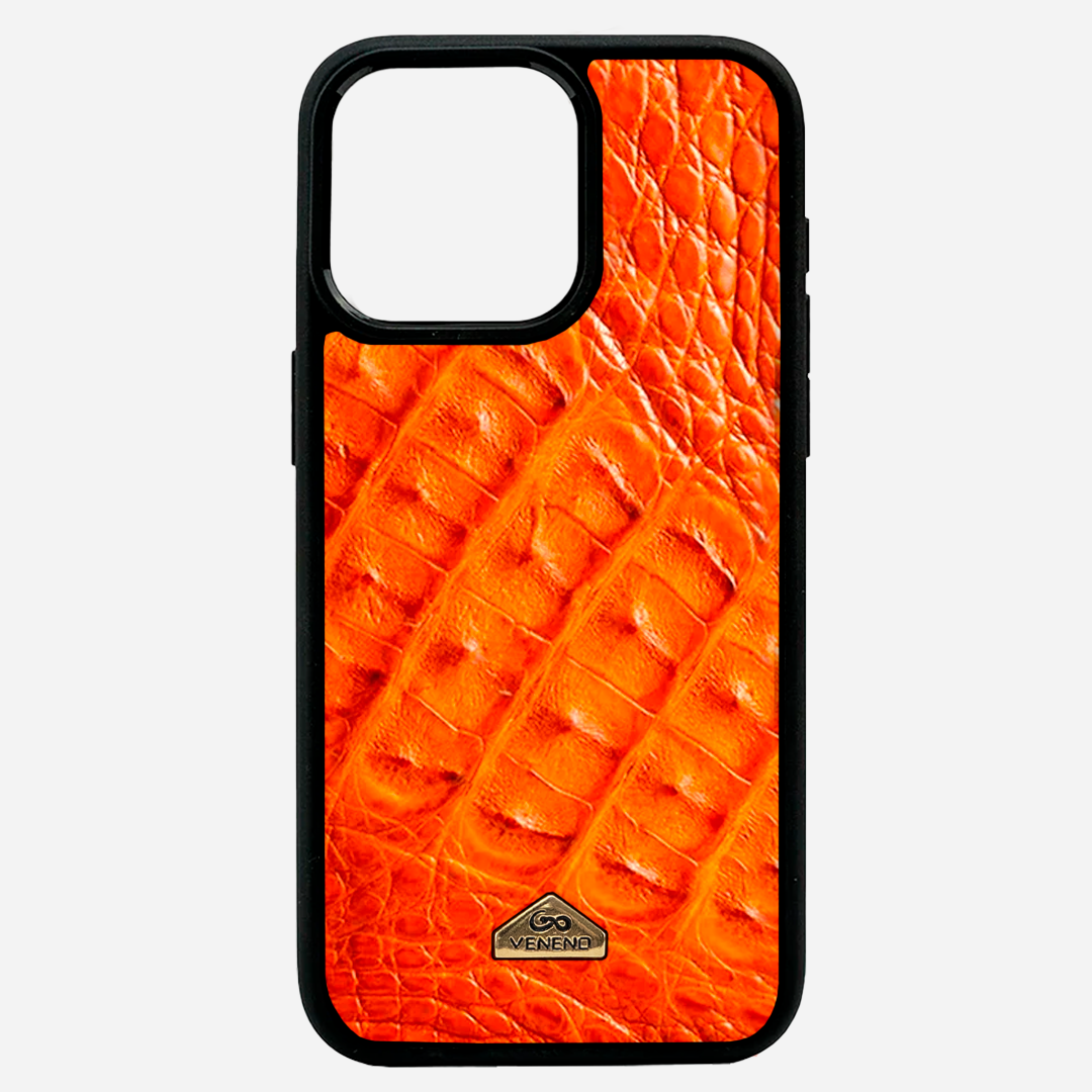 Funda iPhone 13 Pro Max Illuminati Billionaire Croc Orange Sunset