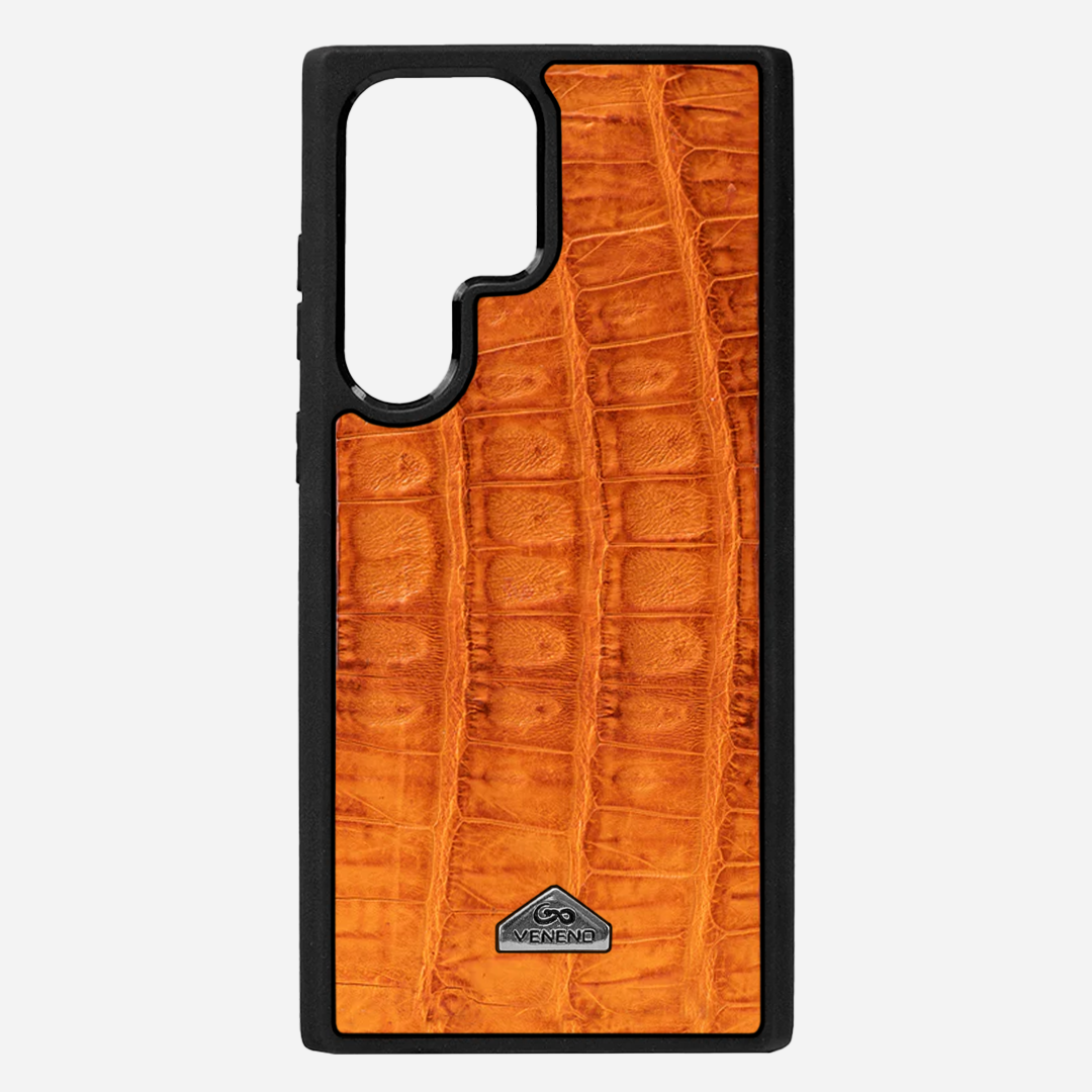 Funda S22 Ultra Illuminati Billionaire Croc Orange