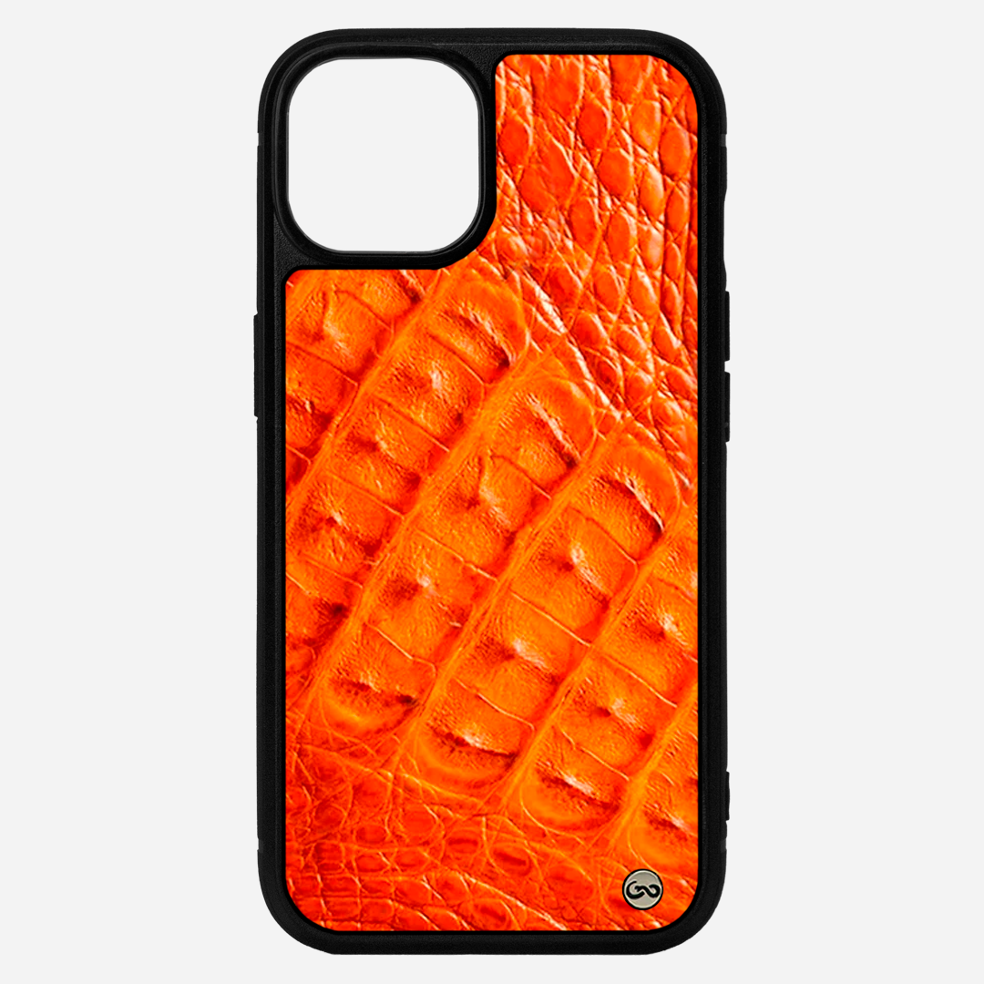 Funda iPhone 13- Billionaire Croc Orange Sunset