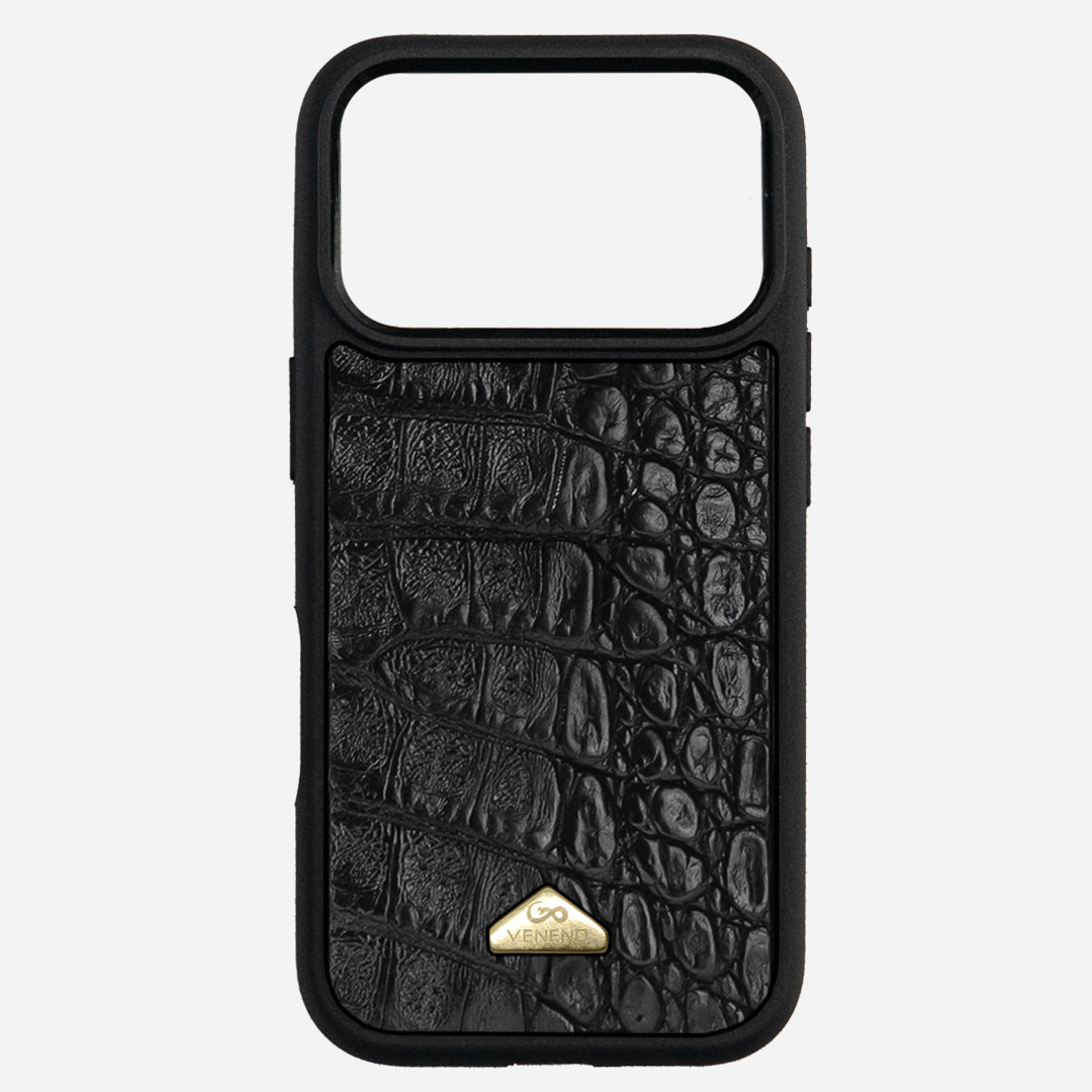 Funda iPhone 17 Pro Billionaire Croc Black