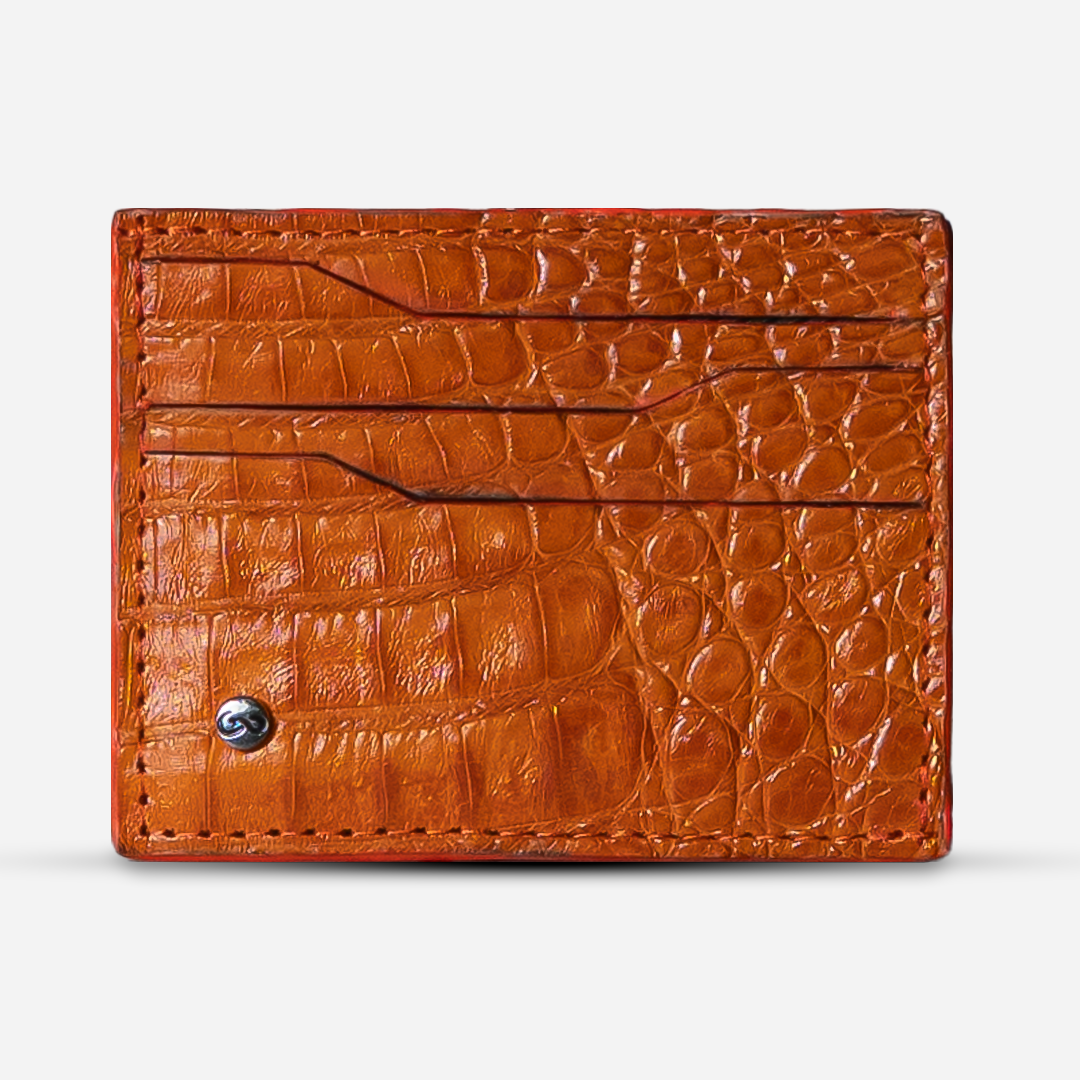 Tarjetero Horizontal "Turbo" Billionaire Croc Orange Sunset