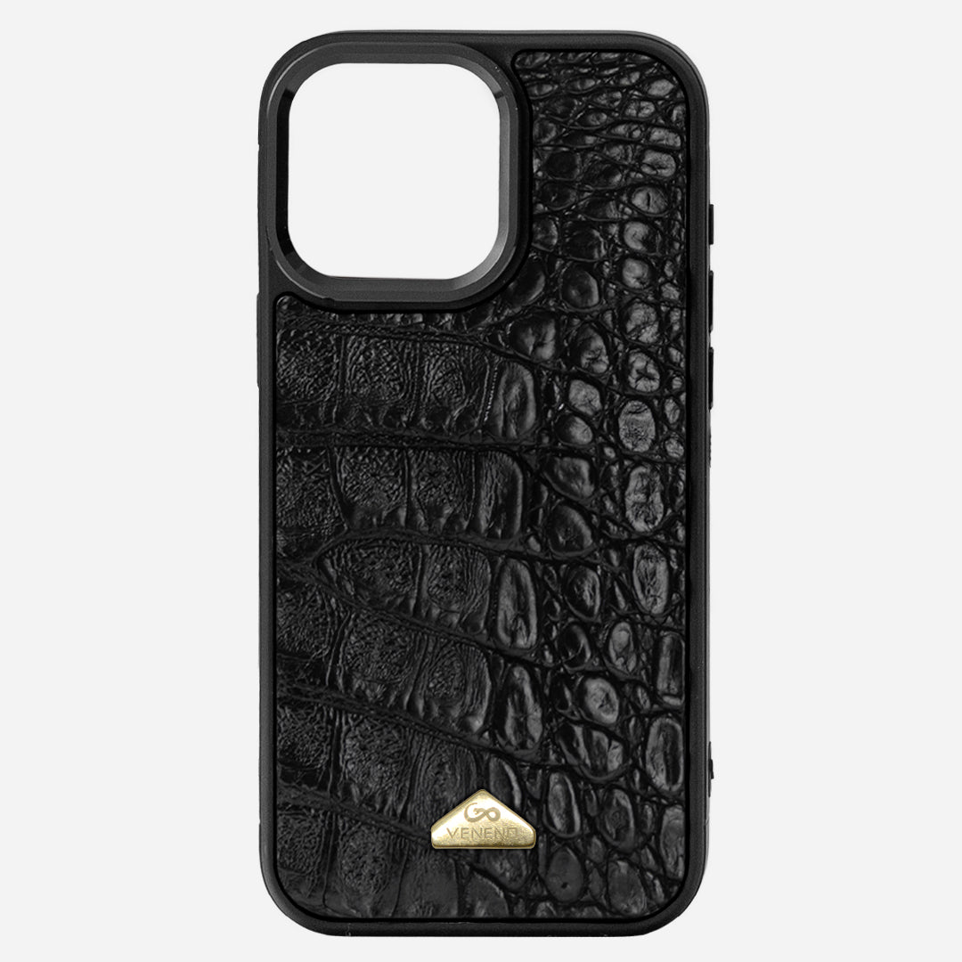 Funda iPhone 16 Pro Max Billionaire Croc Black