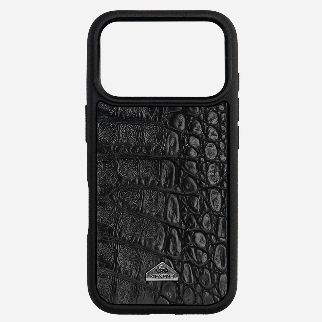 Funda iPhone 17 Pro Billionaire Croc Black