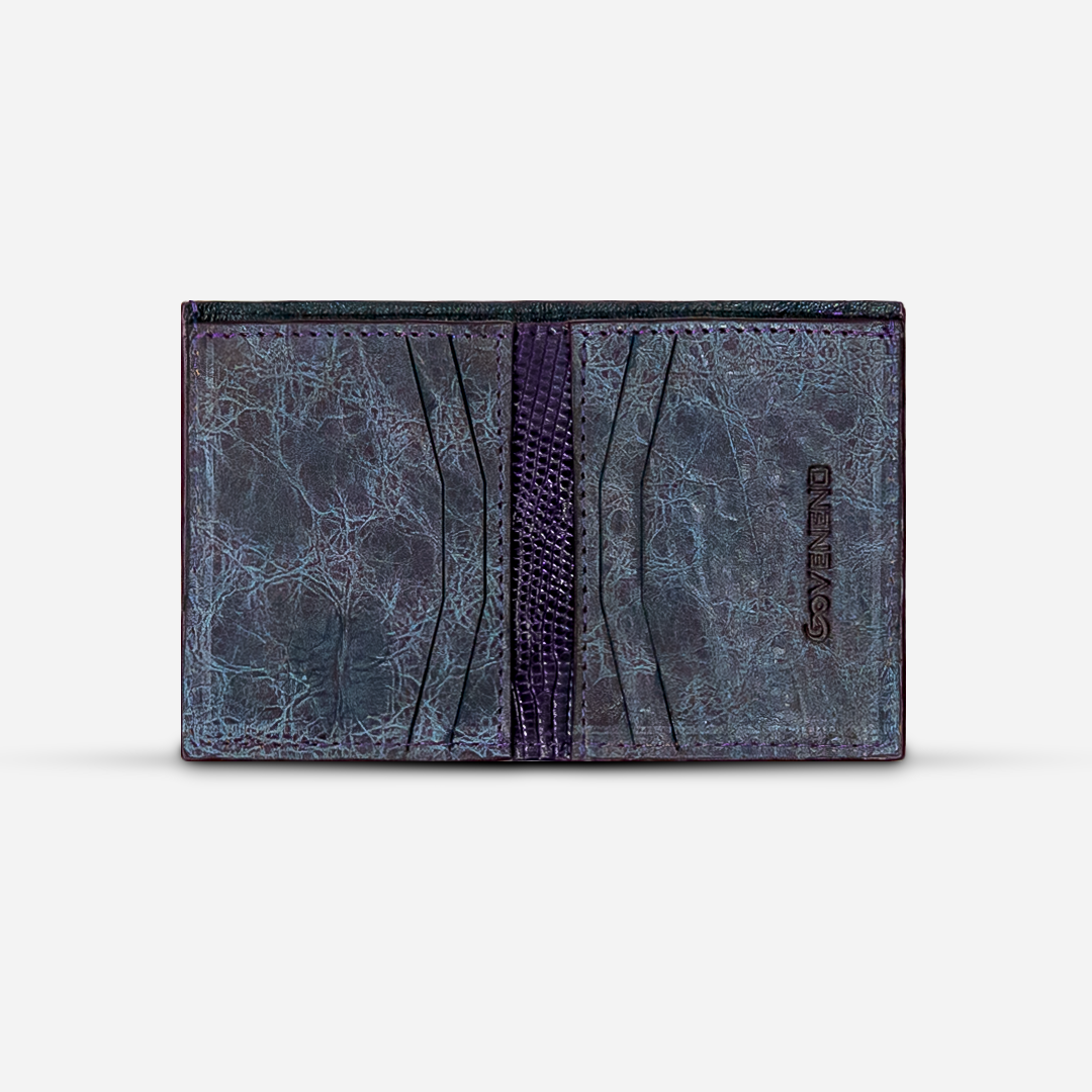 Cartera Compacta "The TIE" Lizzard Purple