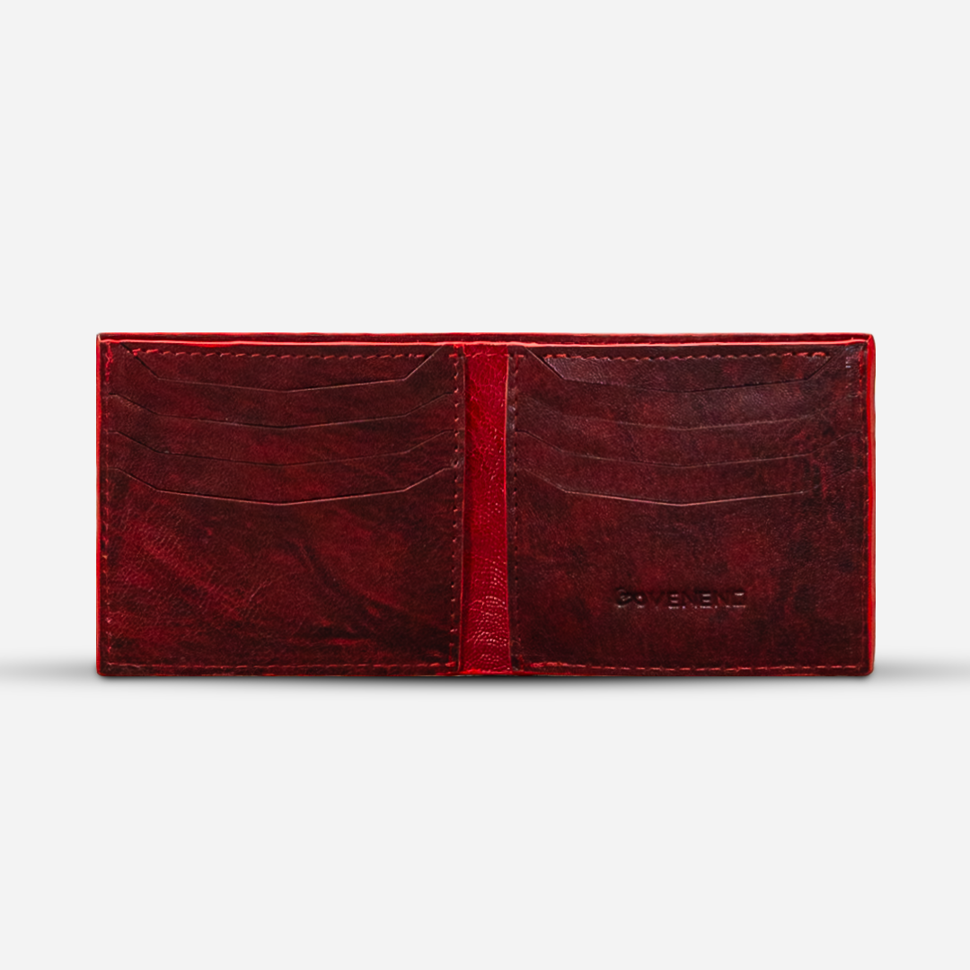 Cartera "The Grid" Ostrich Red