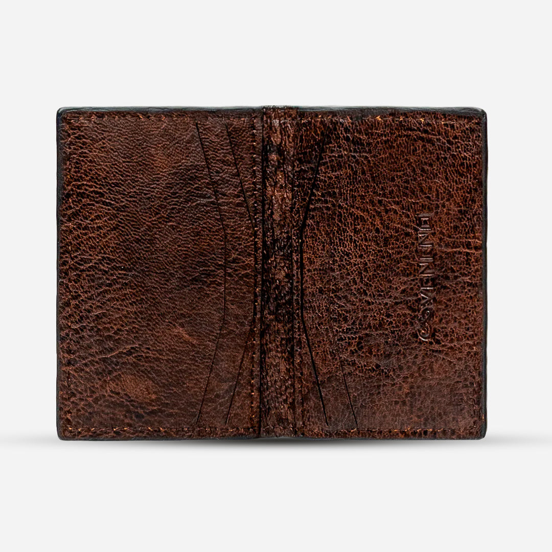 Tarjetero Vertical "Huracán" Deep Brown