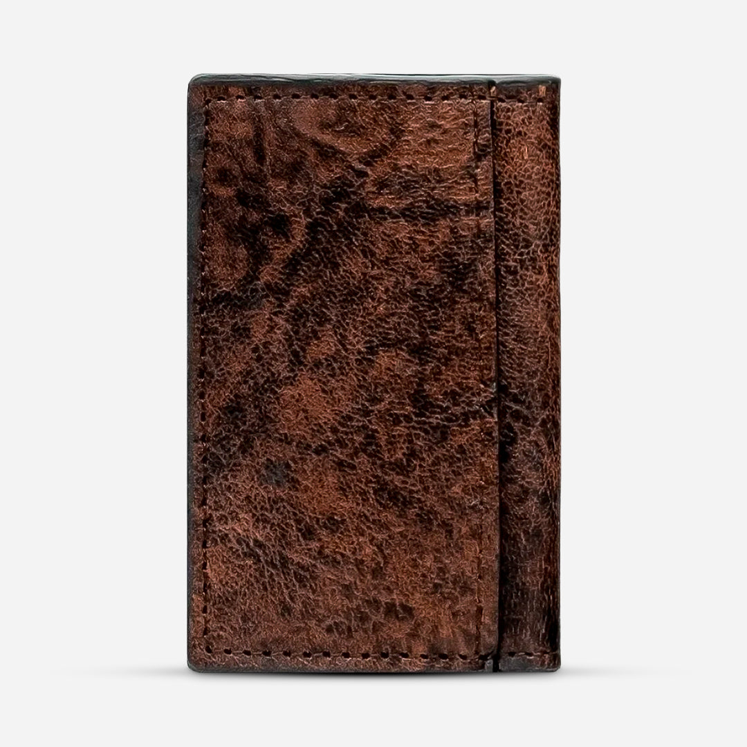 Tarjetero Vertical "Huracán" Deep Brown