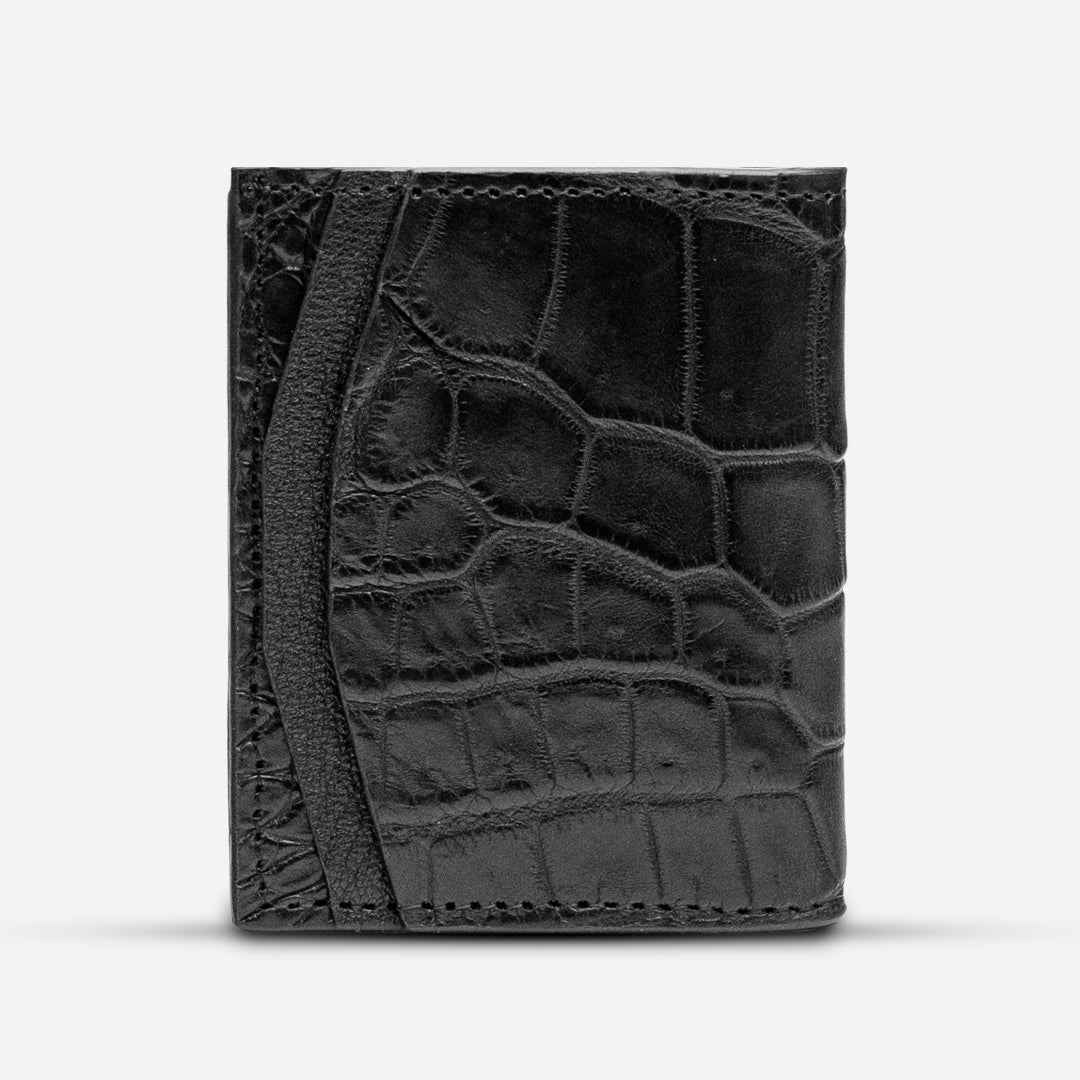 Cartera Compacta "The TIE" Billionaire Croc Black