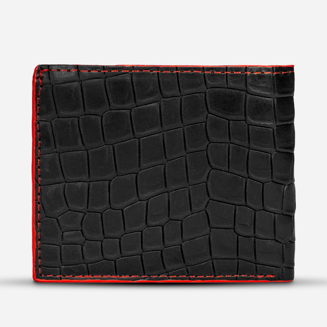 Cartera "The Grid" Faux Crocodile
