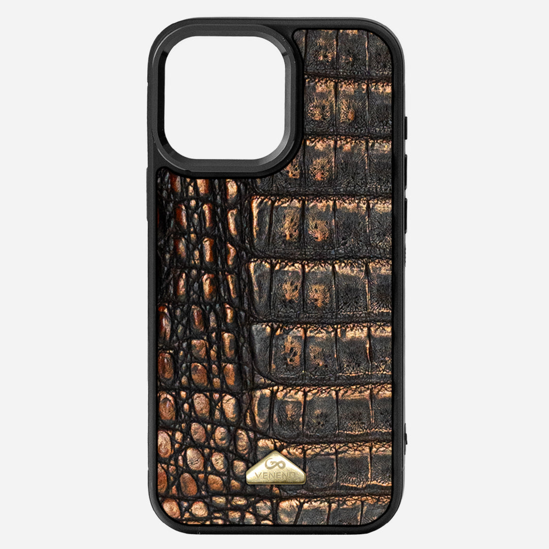 Funda iPhone 16 Pro Max Billionaire Croc Sienna Glow