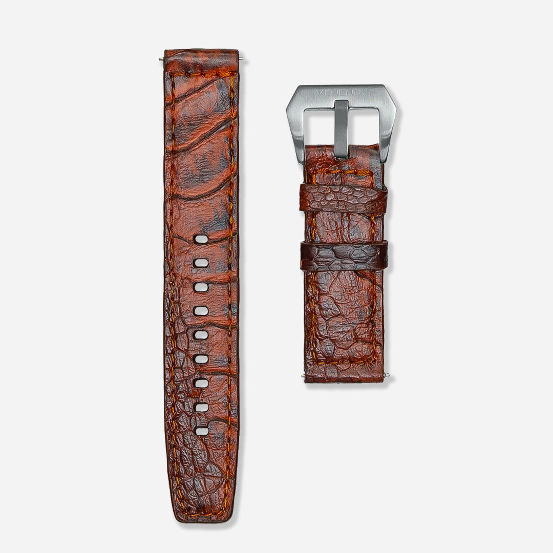 “Extensible 22mm” Ostrich Rustic Orange
