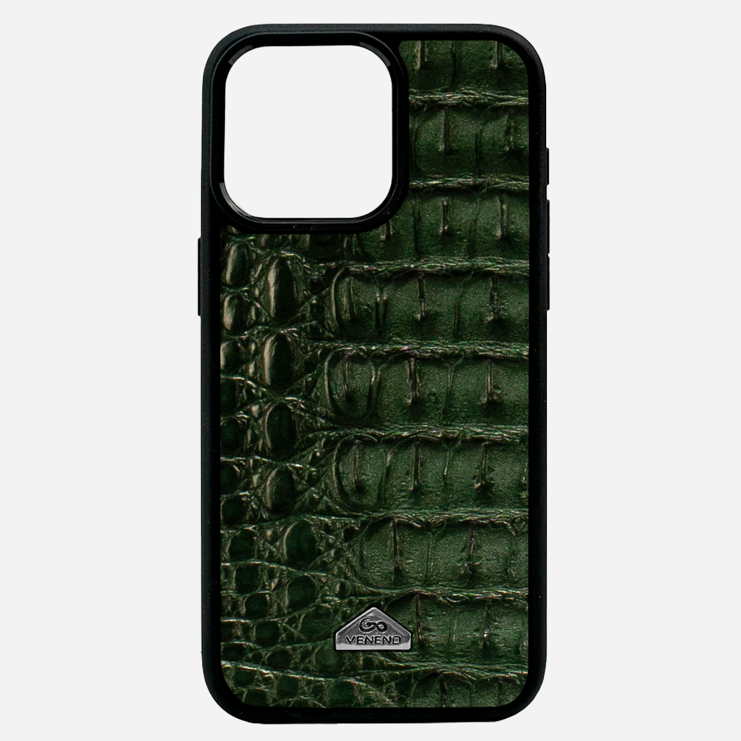 Funda iPhone 16 Pro Billionaire Croc Green
