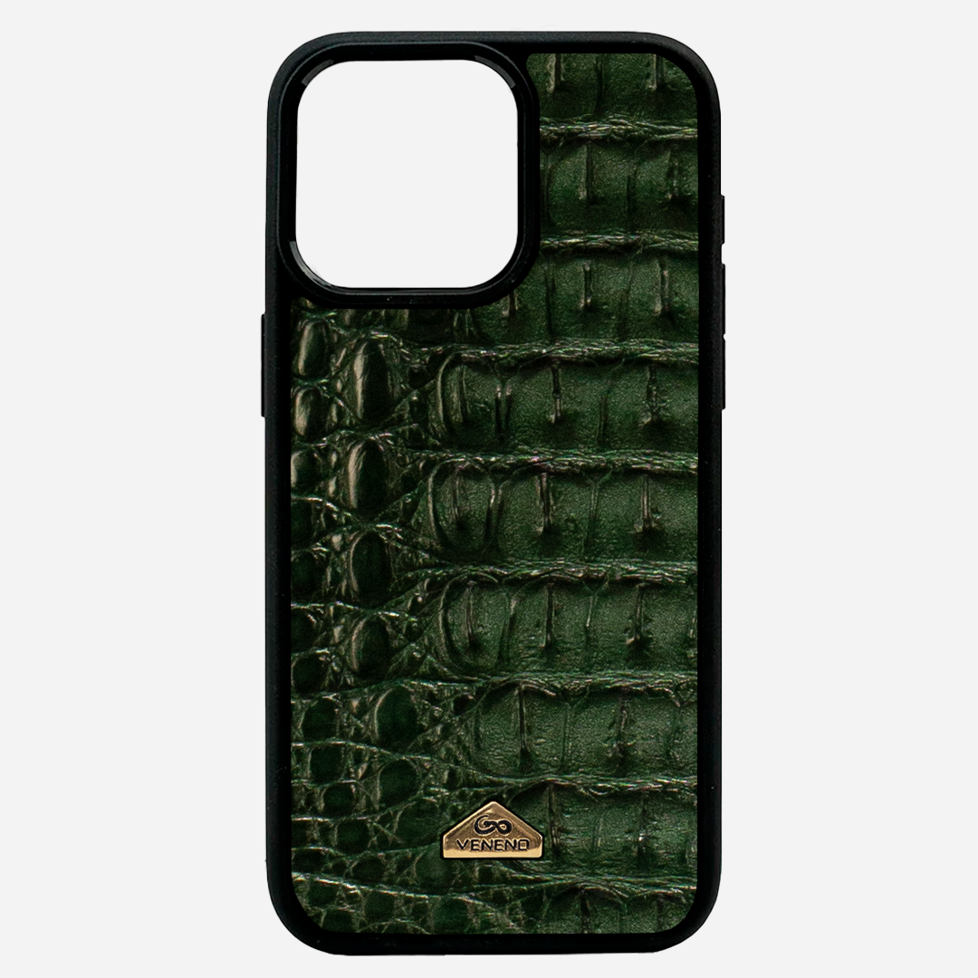 Funda iPhone 16 Pro Billionaire Croc Green