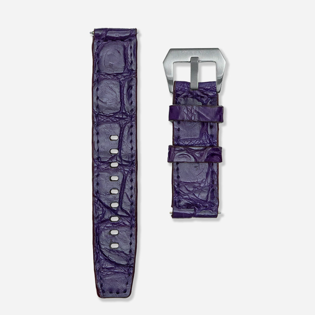 “Extensible 22mm” Billionaire Croc Purple