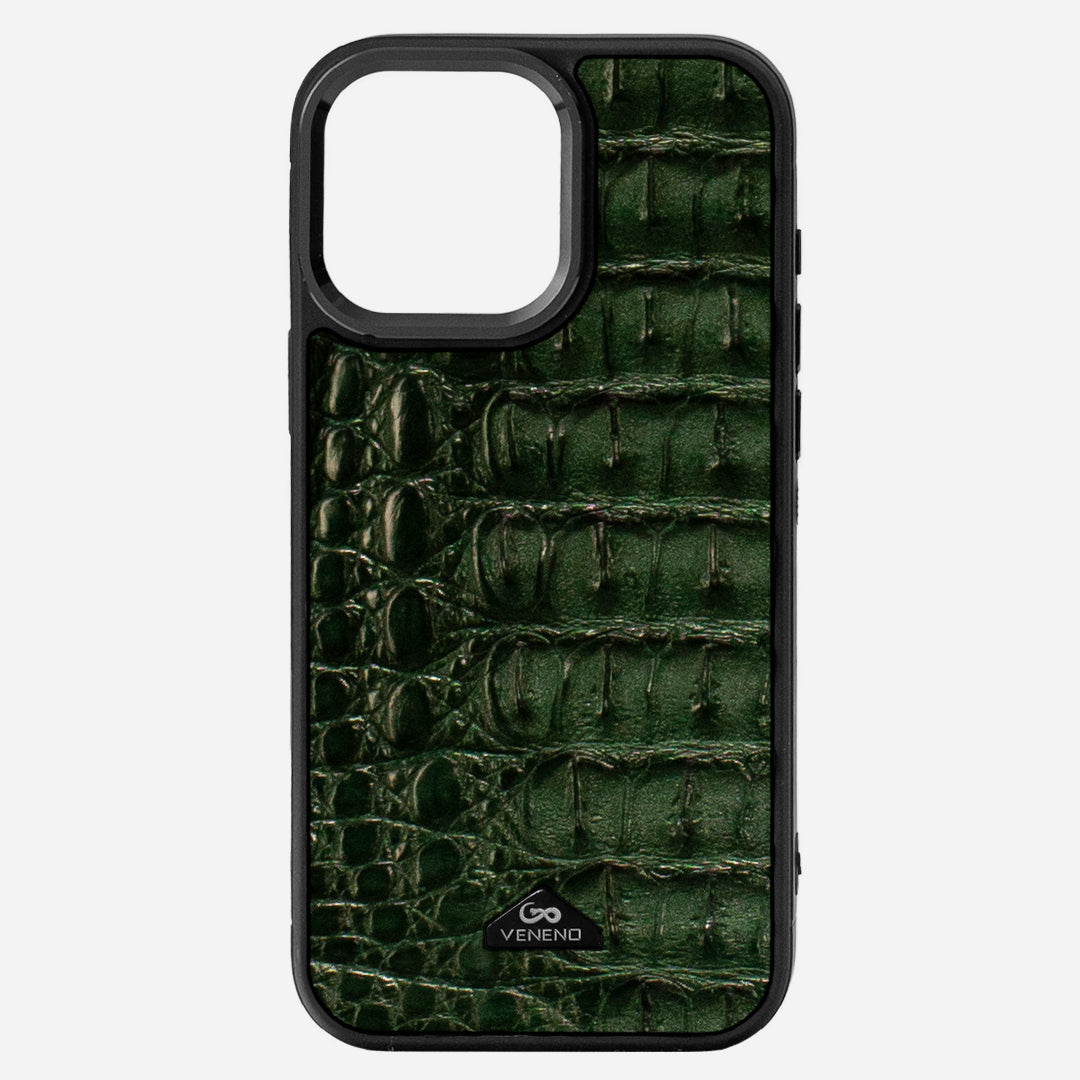 Funda iPhone 16 Pro Max Billionaire Croc Green