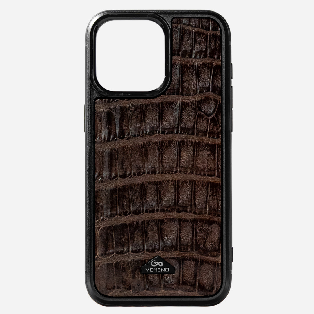 Funda iPhone 14 Pro Max Illuminati Billionaire Croc Brown