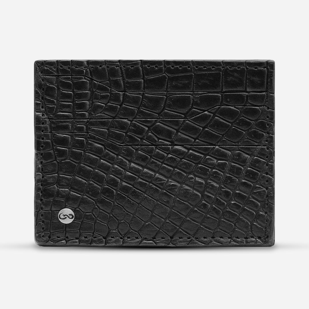 Tarjetero Horizontal "Turbo" Billionaire Croc Black
