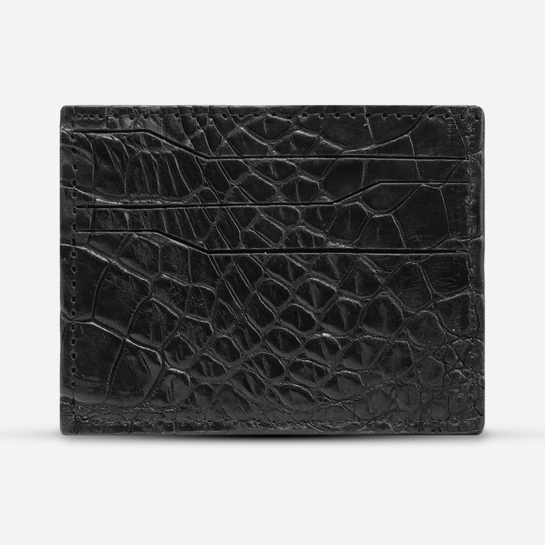 Tarjetero Horizontal "Turbo" Billionaire Croc Black