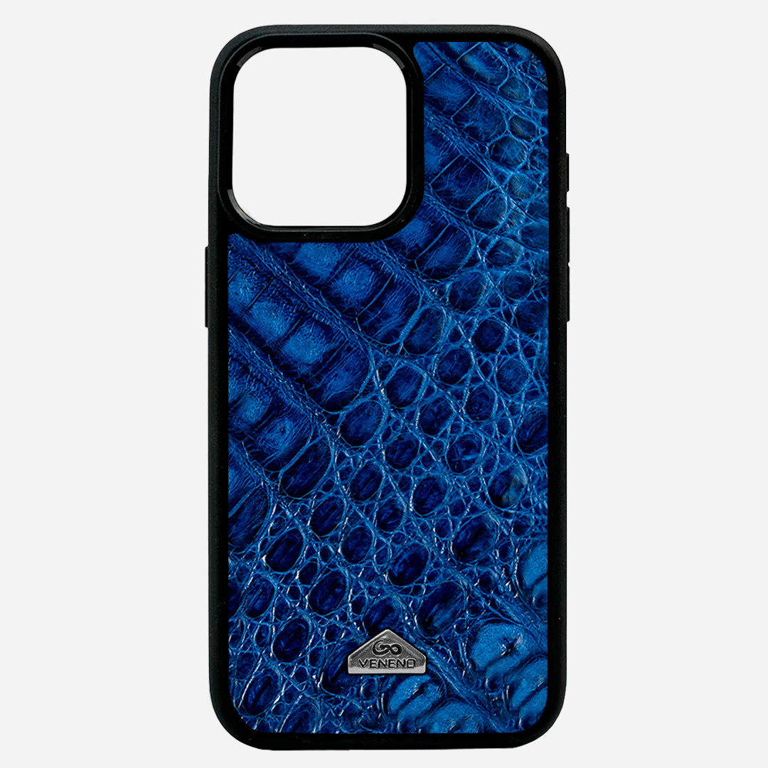 Funda iPhone 16 Pro Max Billionaire Croc Royal Blue