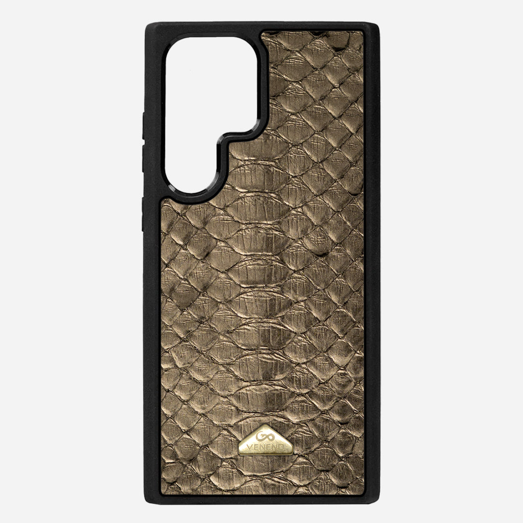 Funda S24 Ultra Illuminati Python Sahara Gold