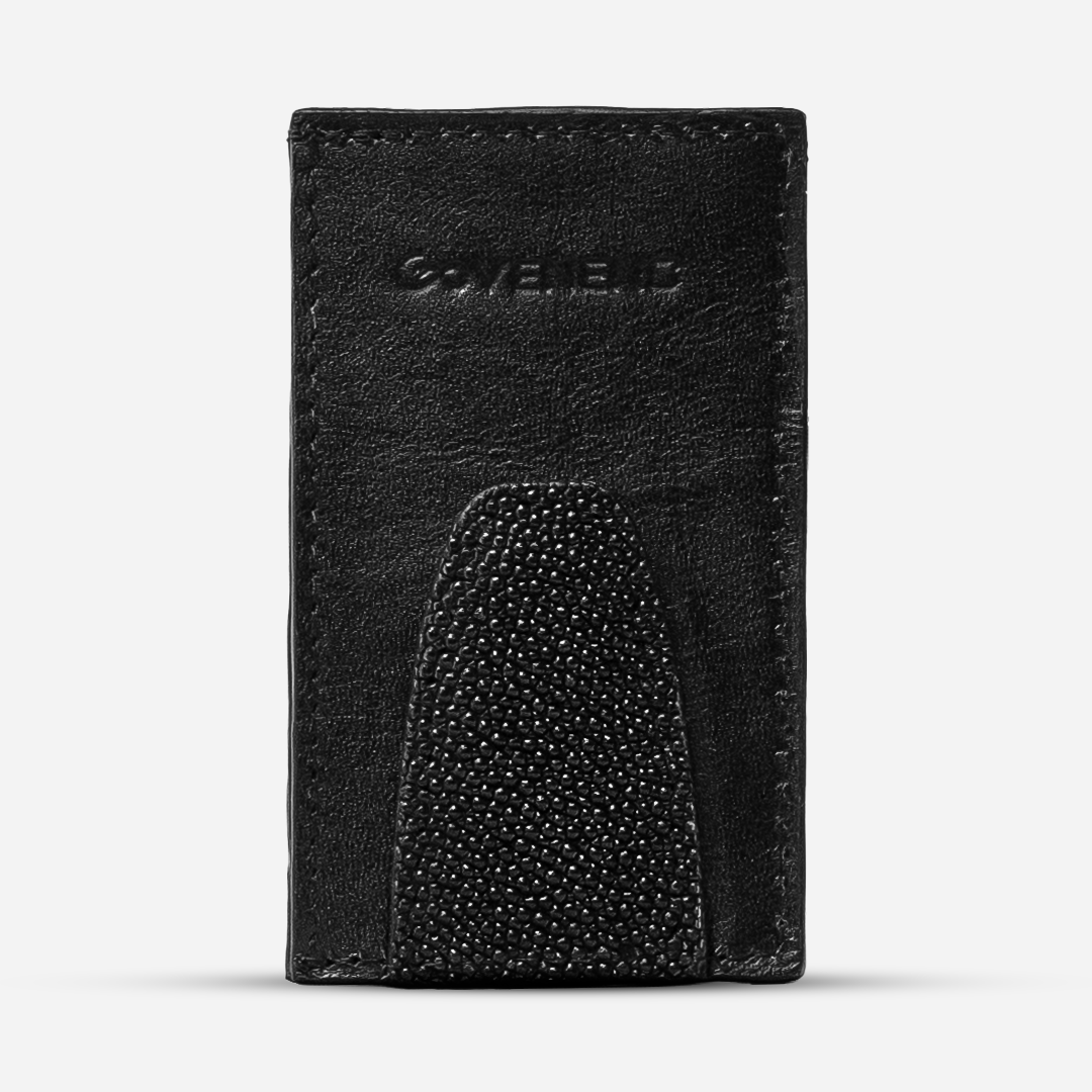 Tarjetero Vertical "The Fang" Billionaire Croc Black