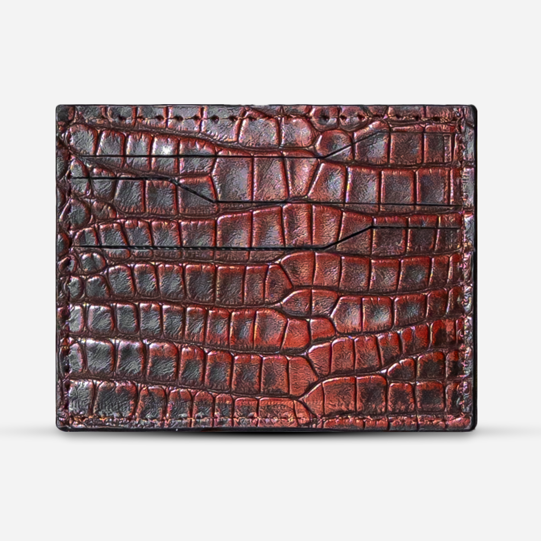 Tarjetero Horizontal "Turbo" Billionaire Croc Russet