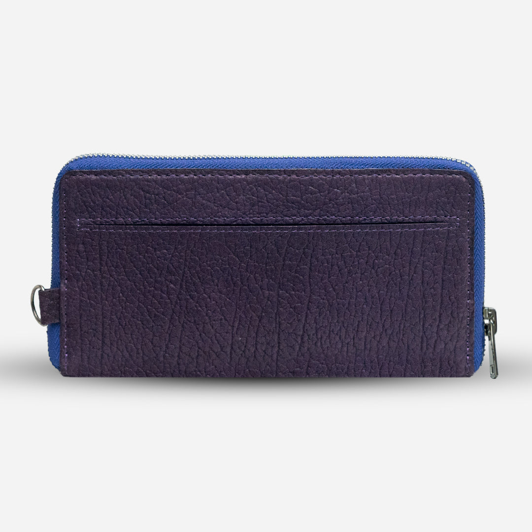 Cartera Larga "The Glam" Ostrich Orchid Jewel