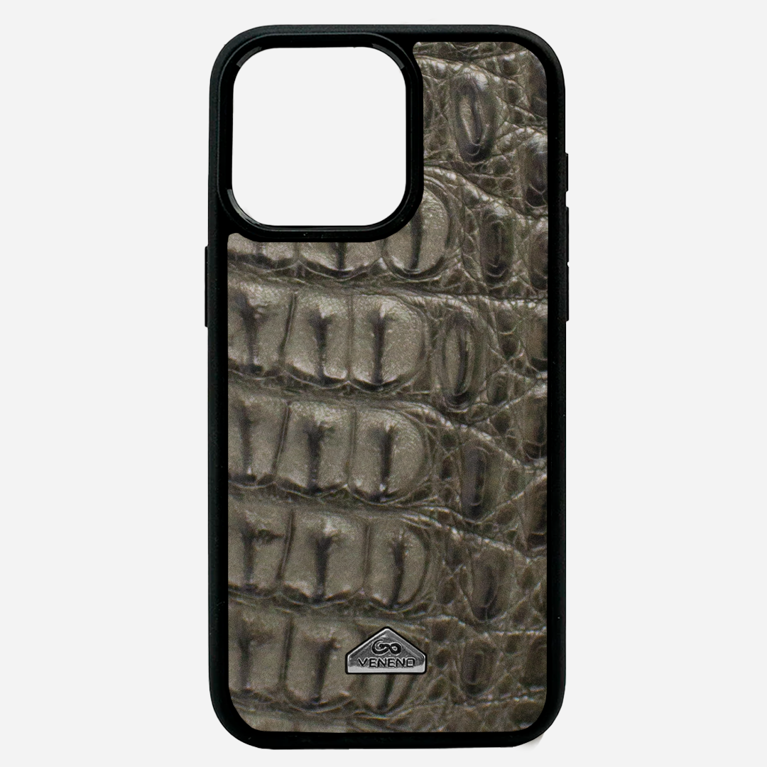 Funda iPhone 16 Pro Billionaire Croc Gray
