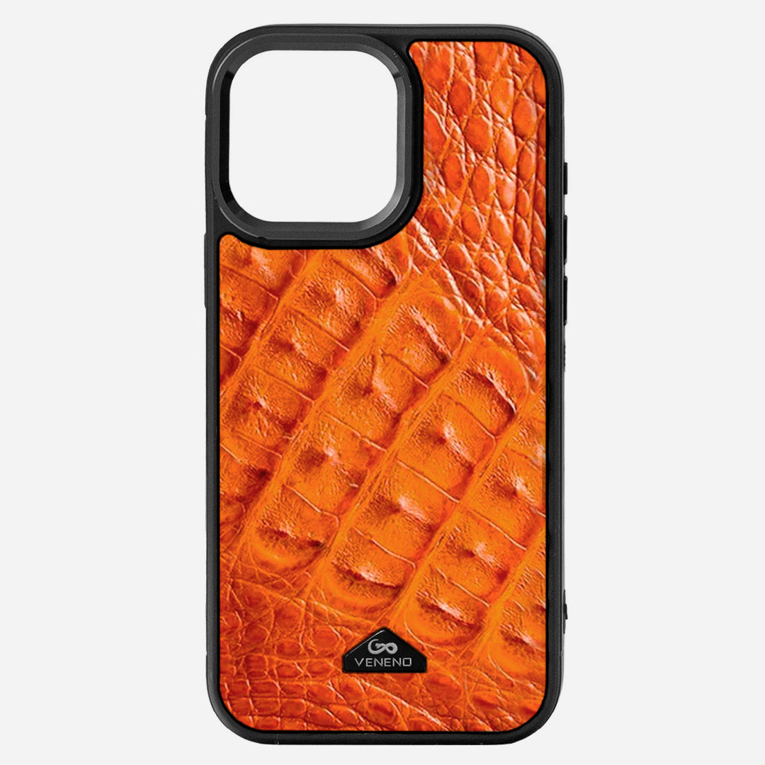 Funda iPhone 16 Pro Max Billionaire Croc Orange Sunset