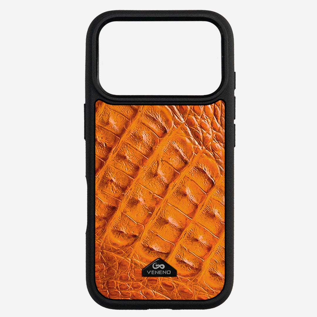 Funda iPhone 17 Pro Billionaire Croc Orange Sunset