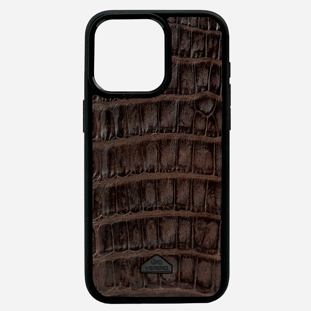 Funda iPhone 16 Pro Billionaire Croc Brown