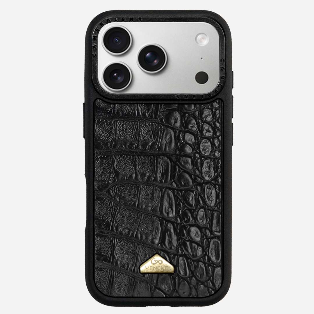 Funda iPhone 17 Pro Max Billionaire Croc Black